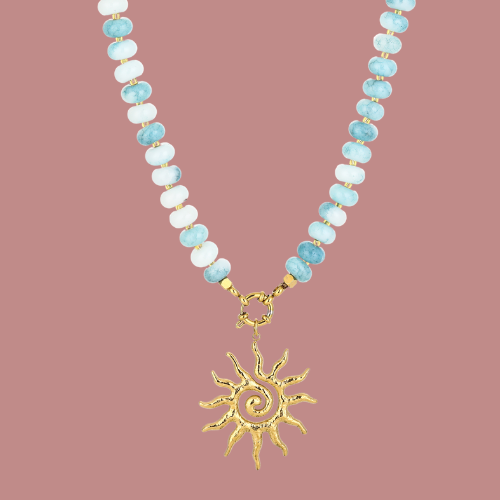 NECKLACE SUN - BLUE